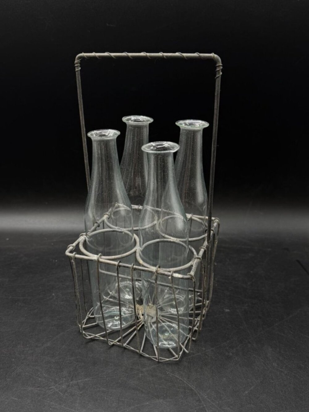 Milk Crate 4 Roost Milk Bottle Pitcher Vase Industrial Metal Rack